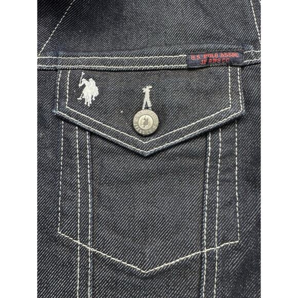 US Polo Assn Jeans Co‎ Denim Jean Jacket Size M Teen Blue NWT Deadstock Vintage - Picture 9 of 11